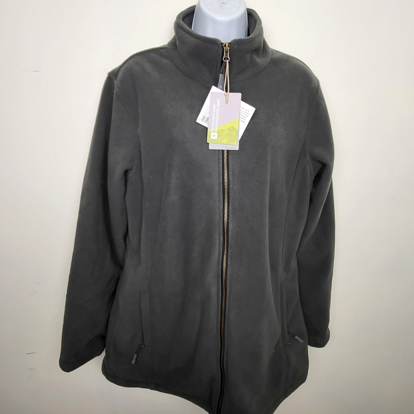 CMCRD2 - NEW - Mountain Warehouse Women's Birch Longline full-zip windproof fleece jacket. Size 12