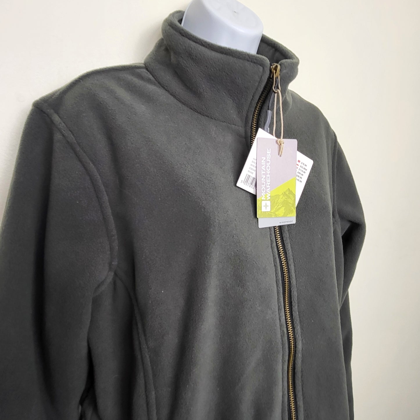 CMCRD2 - NEW - Mountain Warehouse Women's Birch Longline full-zip windproof fleece jacket. Size 12