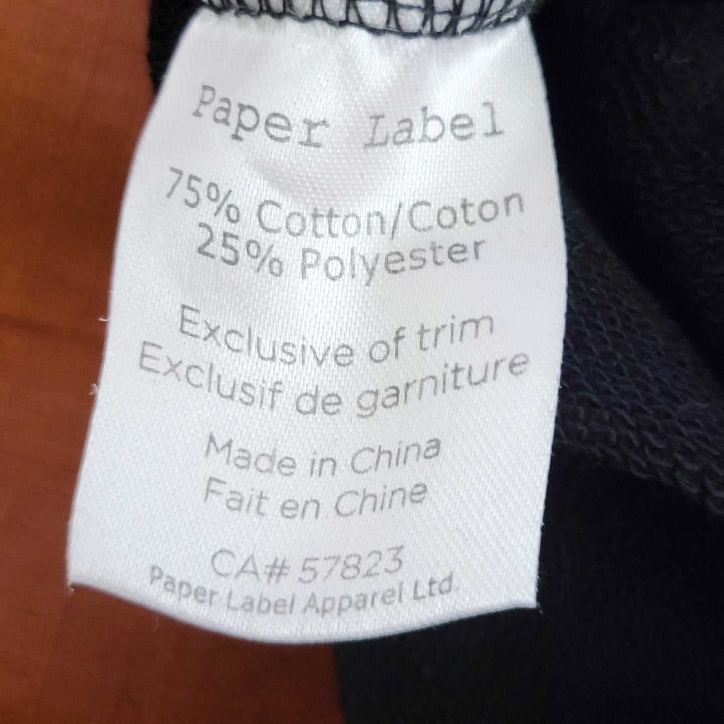 CMCRD2 - Paper Label black front zip wide leg sleeveless romper. Size medium