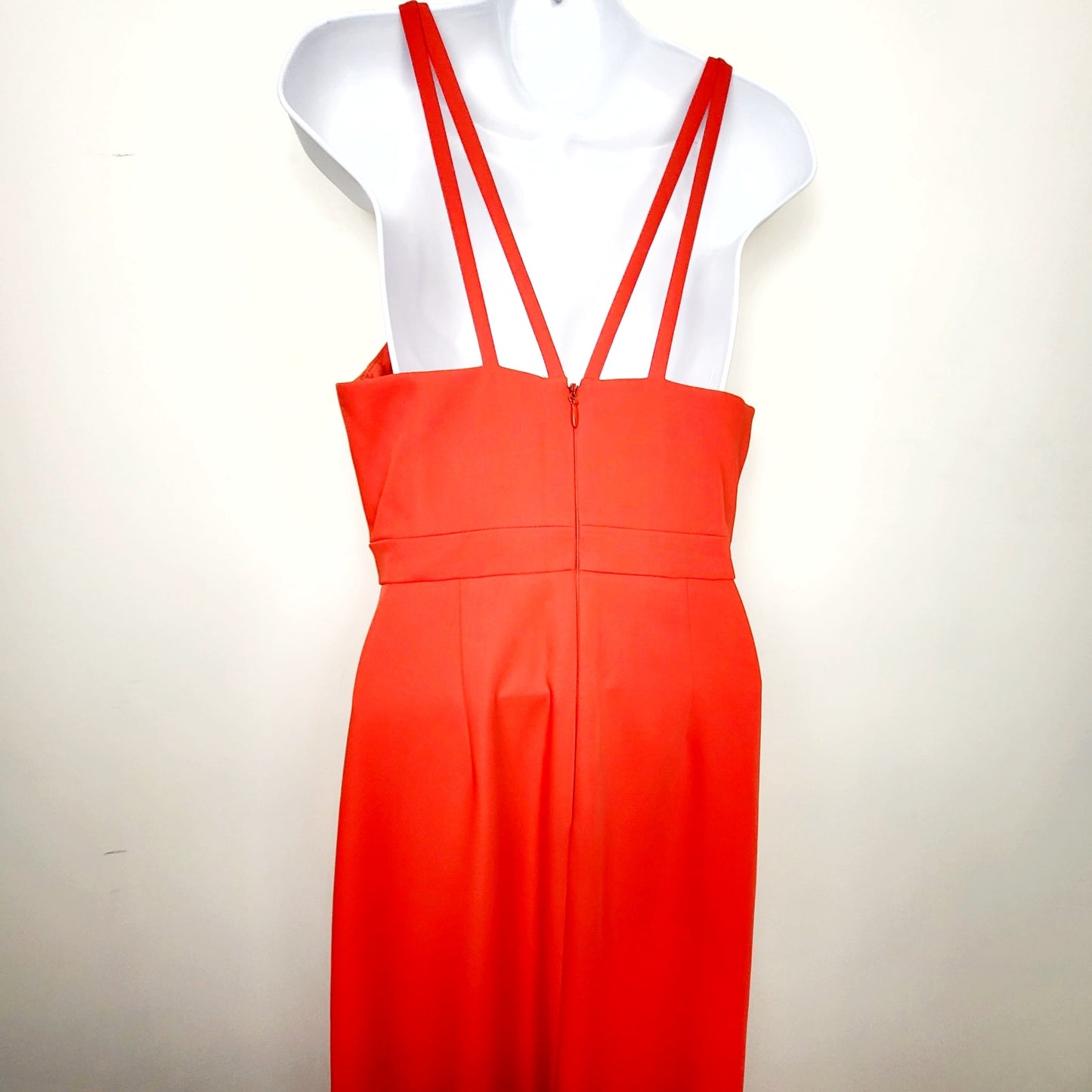 AMHU1 - BCBG Max Azria poppy red "Kelbie" double strap dress. Size 6