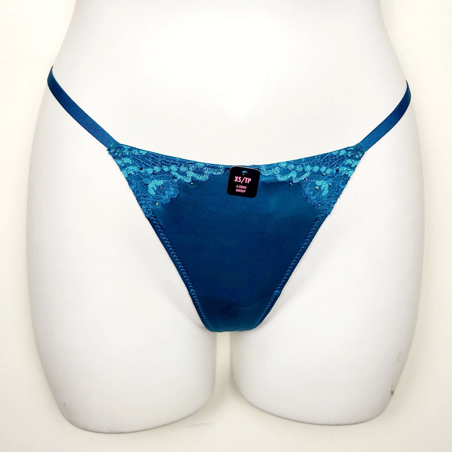 AMHU1 - NEW - La Senza teal thong underwear. Size XS