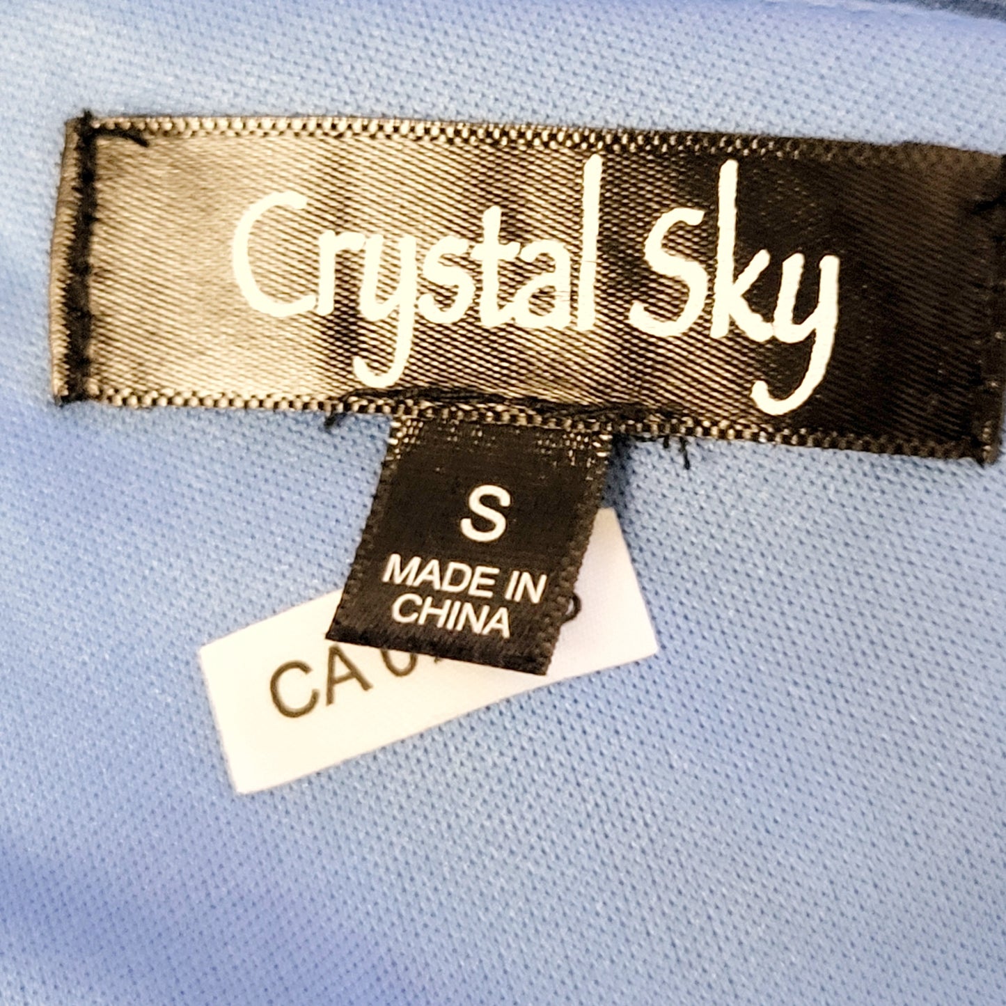 JKZ2 - Crystal Sky blue one shoulder romper. Size small