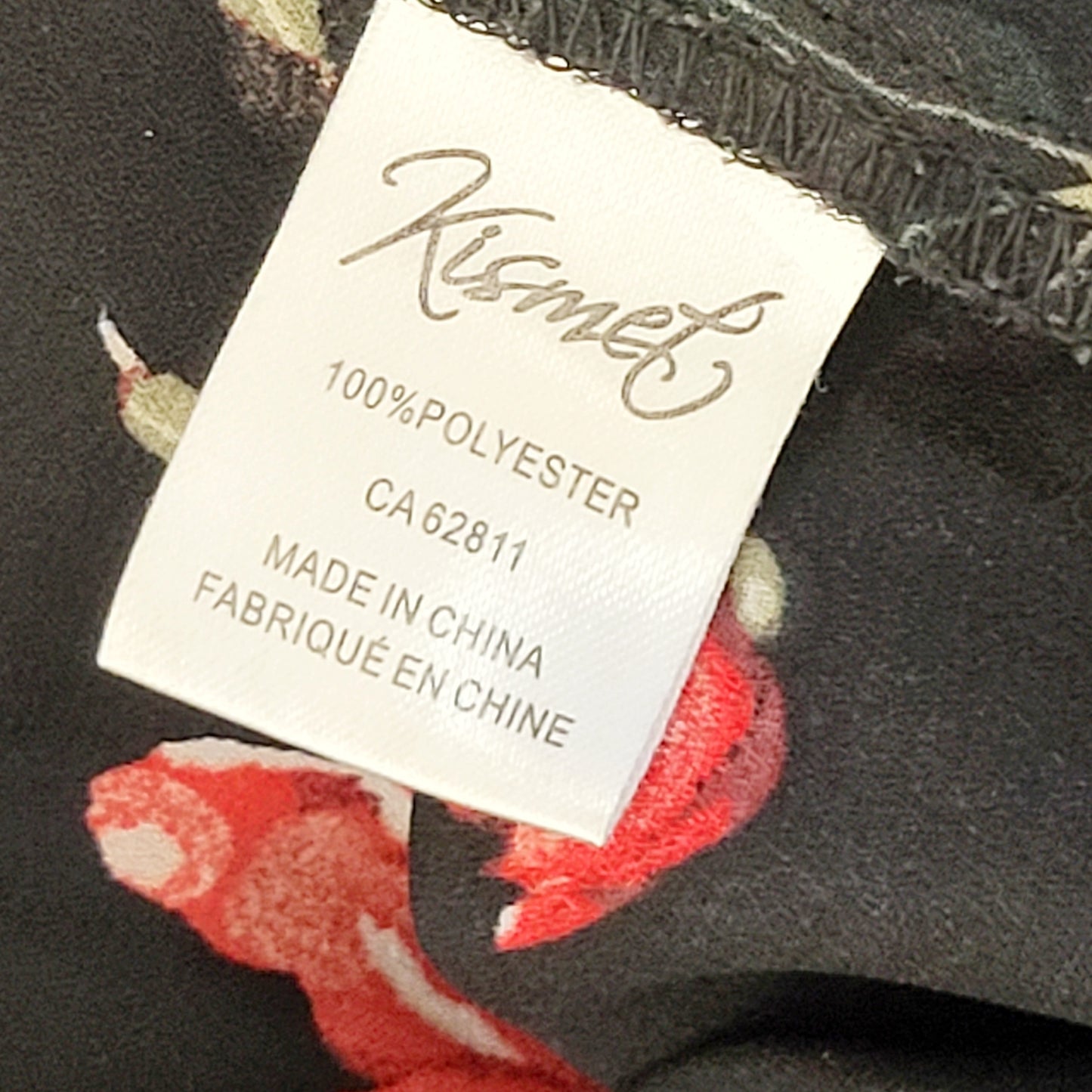 JLMB1 - Kismet black floral print loose fit long sleeved top. Size small