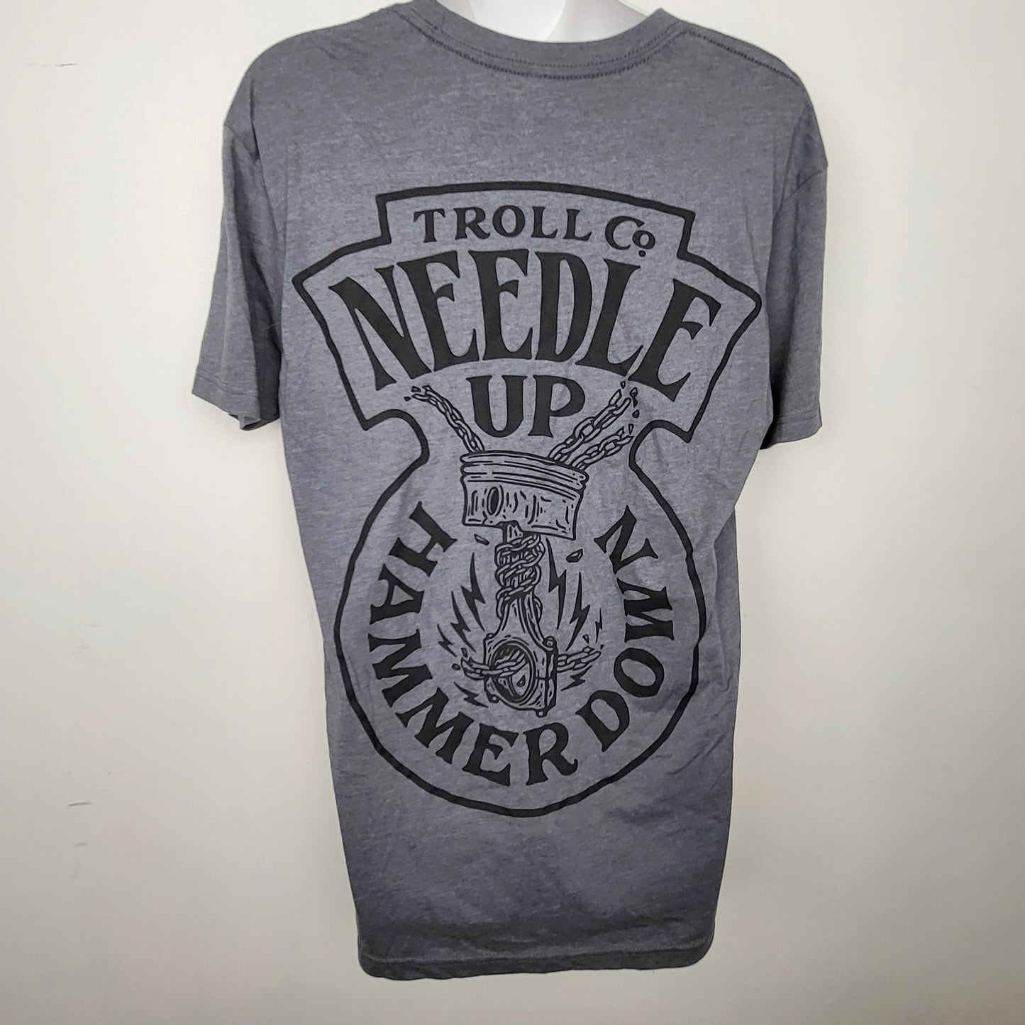 JLMB2 - Troll Co. grey t-shirt. Men's size medium.