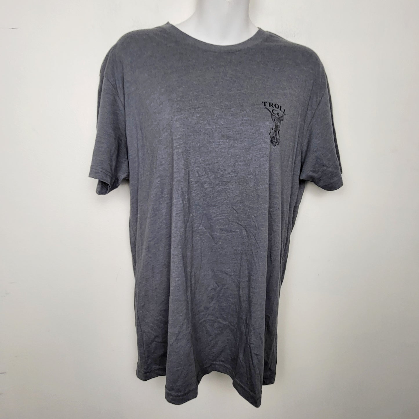 JLMB2 - Troll Co. grey t-shirt. Men's size medium.