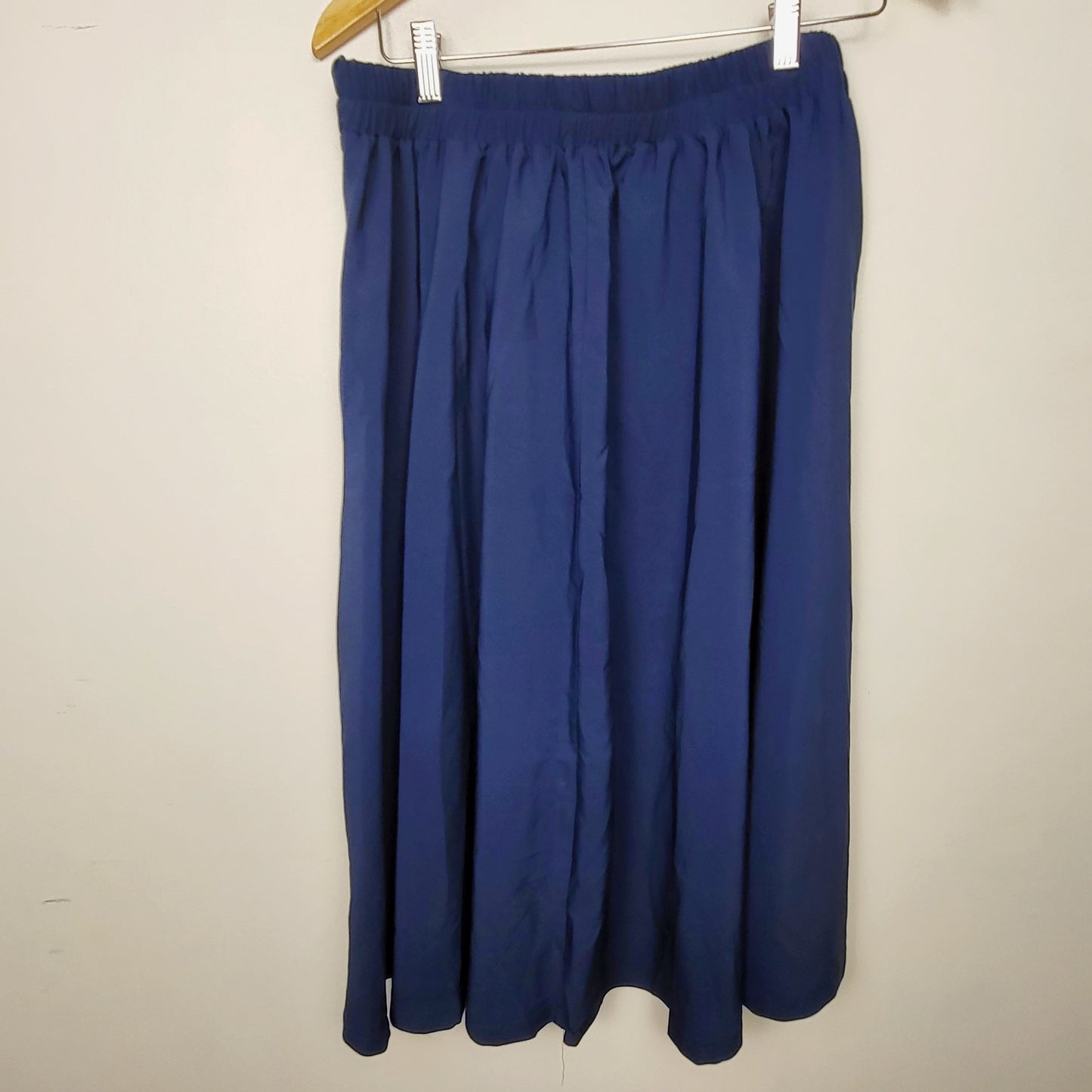 JLMB2 - Belle Poque navy high-waisted a-line skirt. Size large