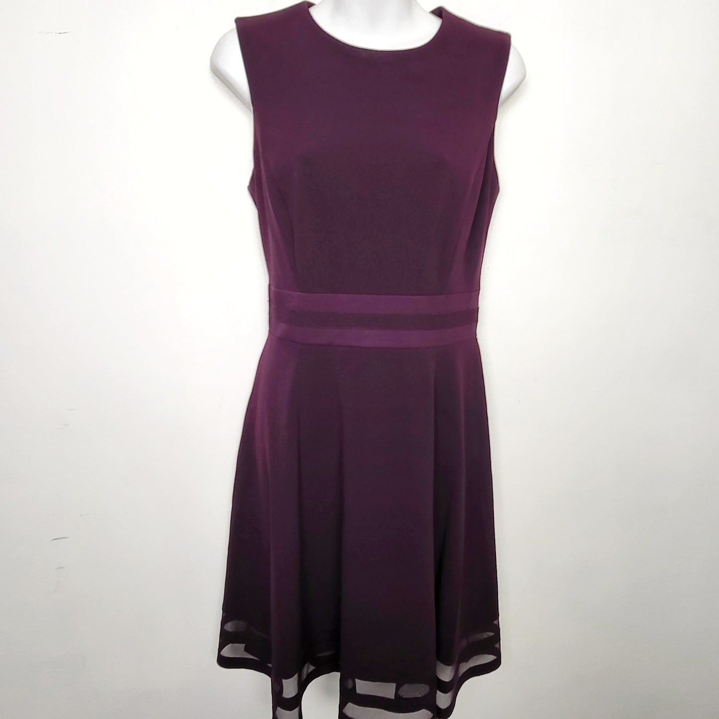 RHW - Calvin Klein purple A-line dress. Size 8