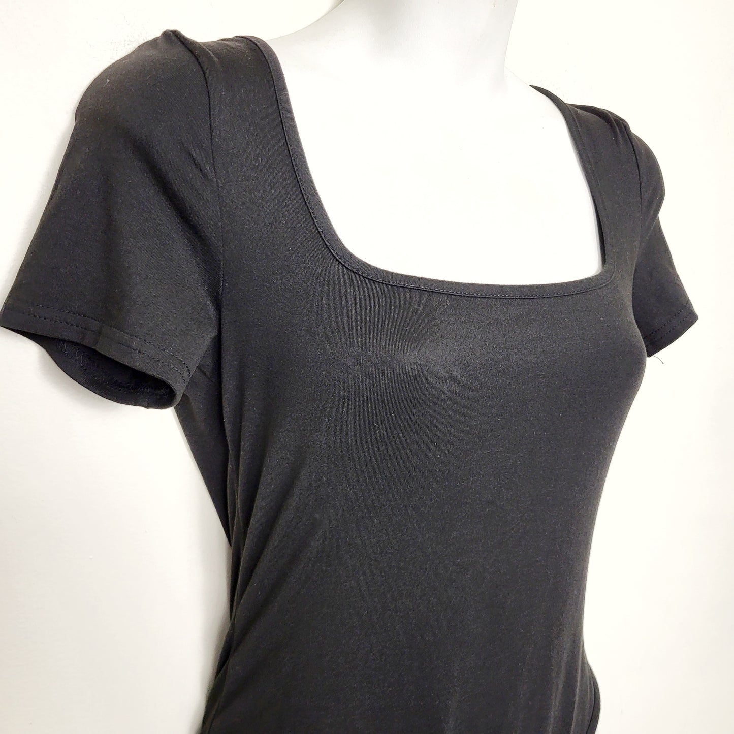 RHW - Black squareneck bodysuit. Approx size medium