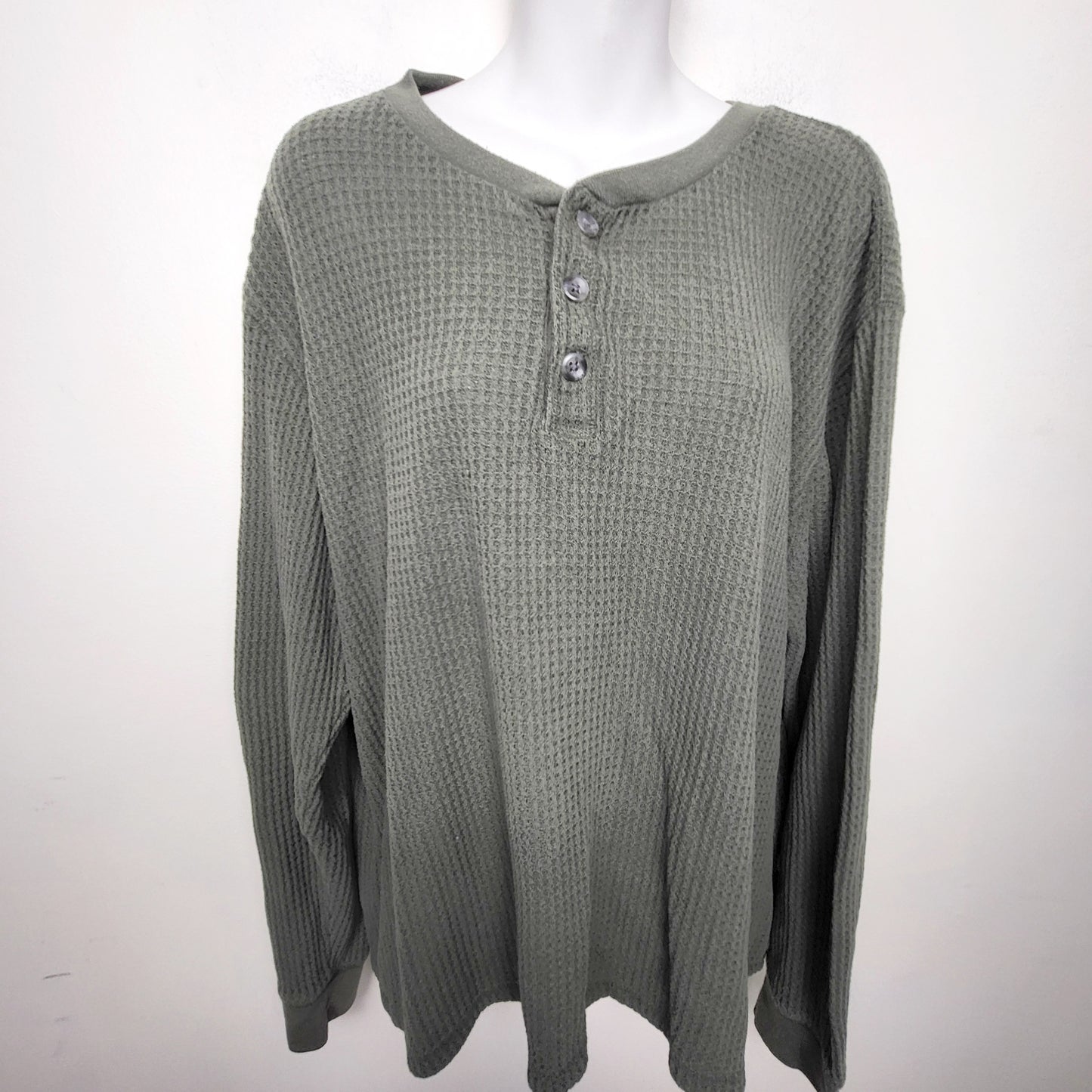 KLJ1 - Old Navy green waffle knit top. Size XXL