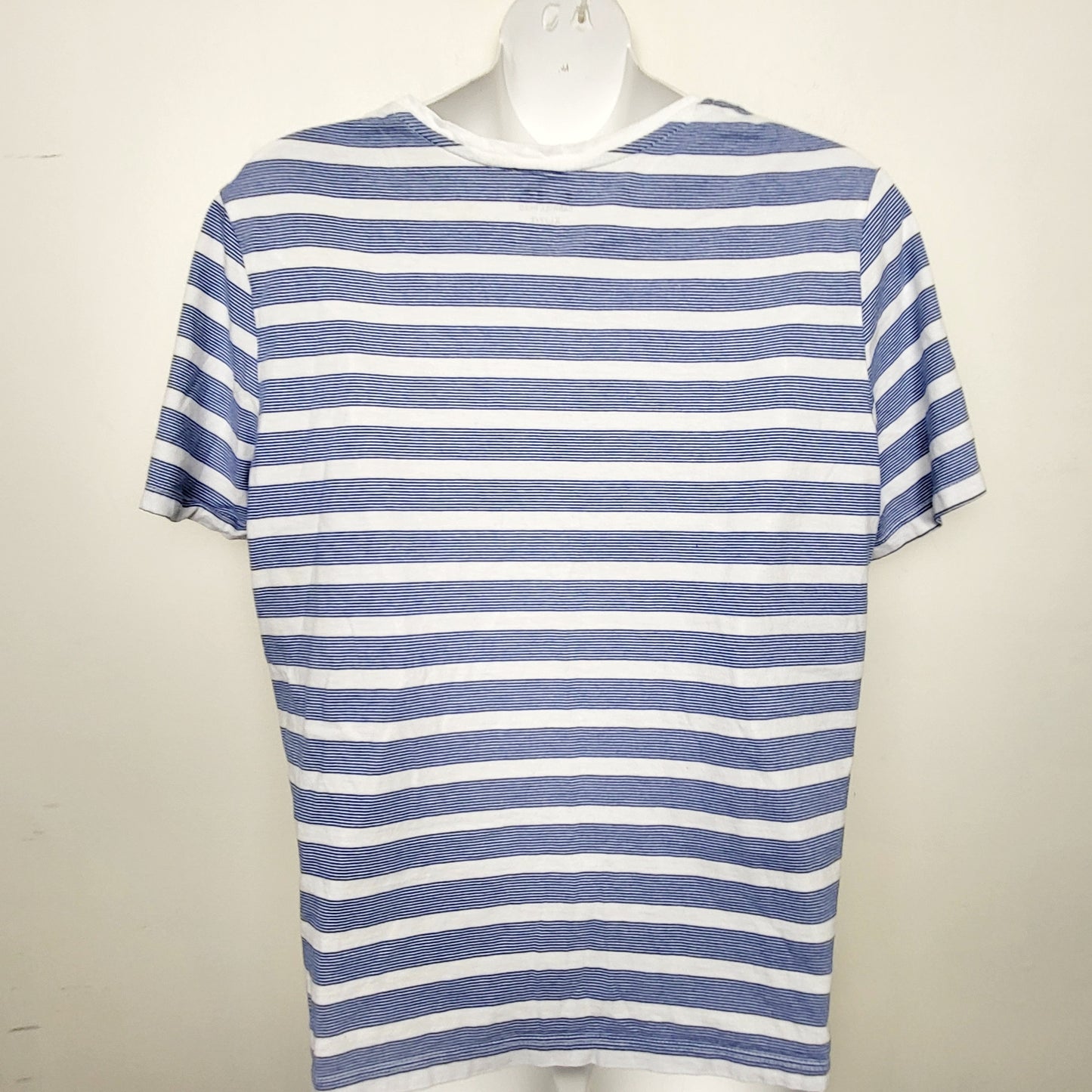 KLJ1 - Carroll Reed blue striped loose fit t-shirt. Size XL