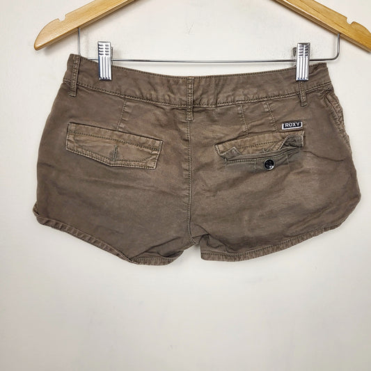 CSAL1 - Roxy olive green denim shorts. Size 1 (sizes like a small)