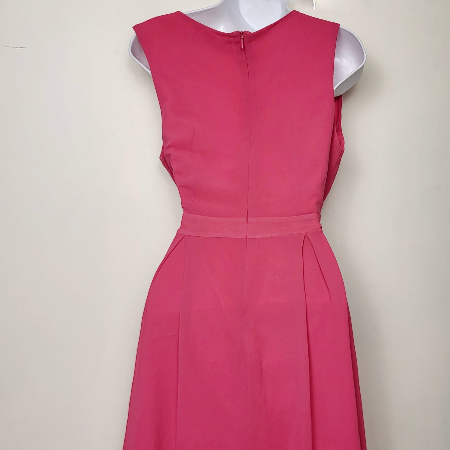 MFTZ2 - Angel Eye pink sleeveless midi dress with belt tie. Size 6