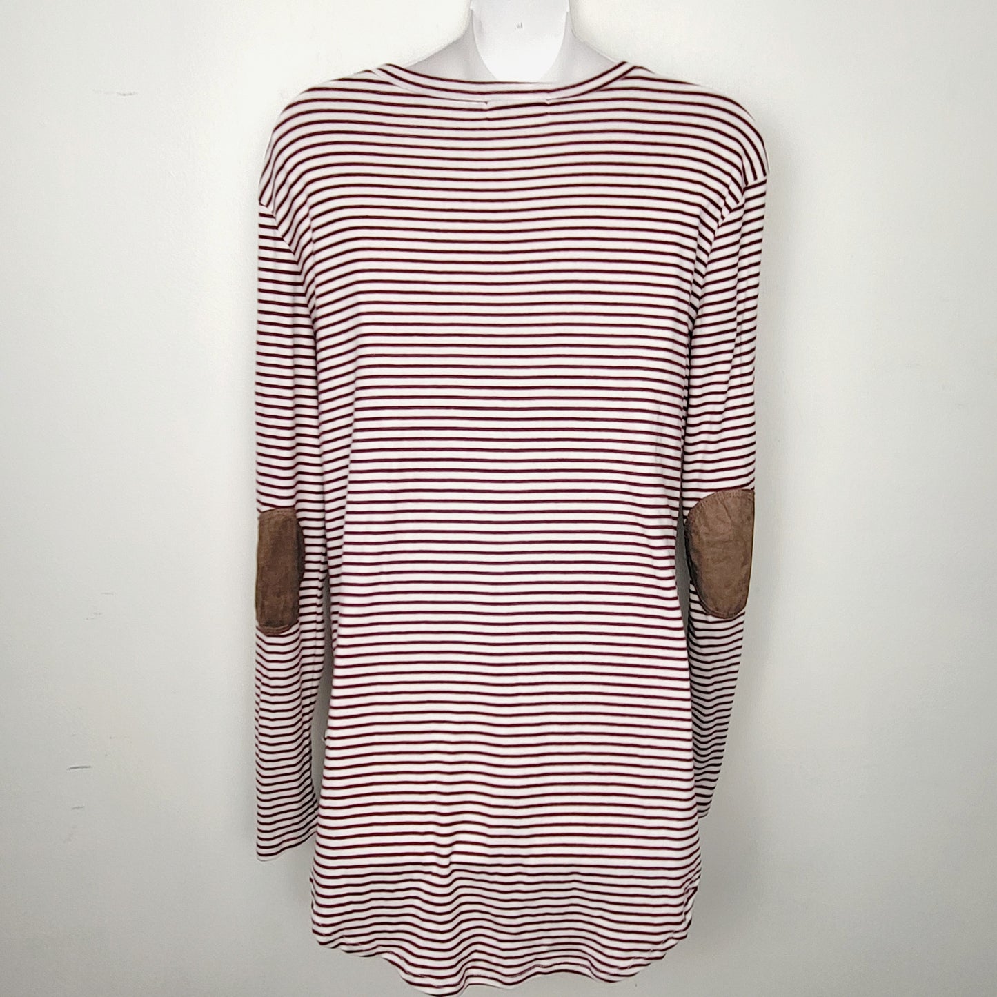 MBRS - Cherish red and white striped long sleeved top. Sizes like a large