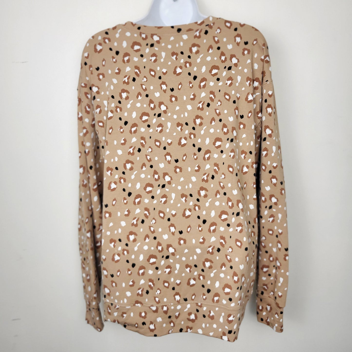 MBRS - Jax and Lennon tan leopard print pullover. Size medium (would fit large as well)