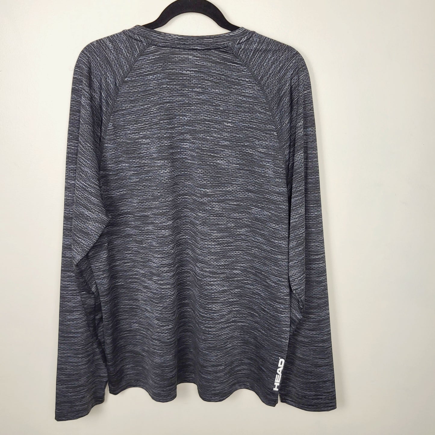 JUDR1 - Head black and grey marled long sleeved active top. Men's size XL