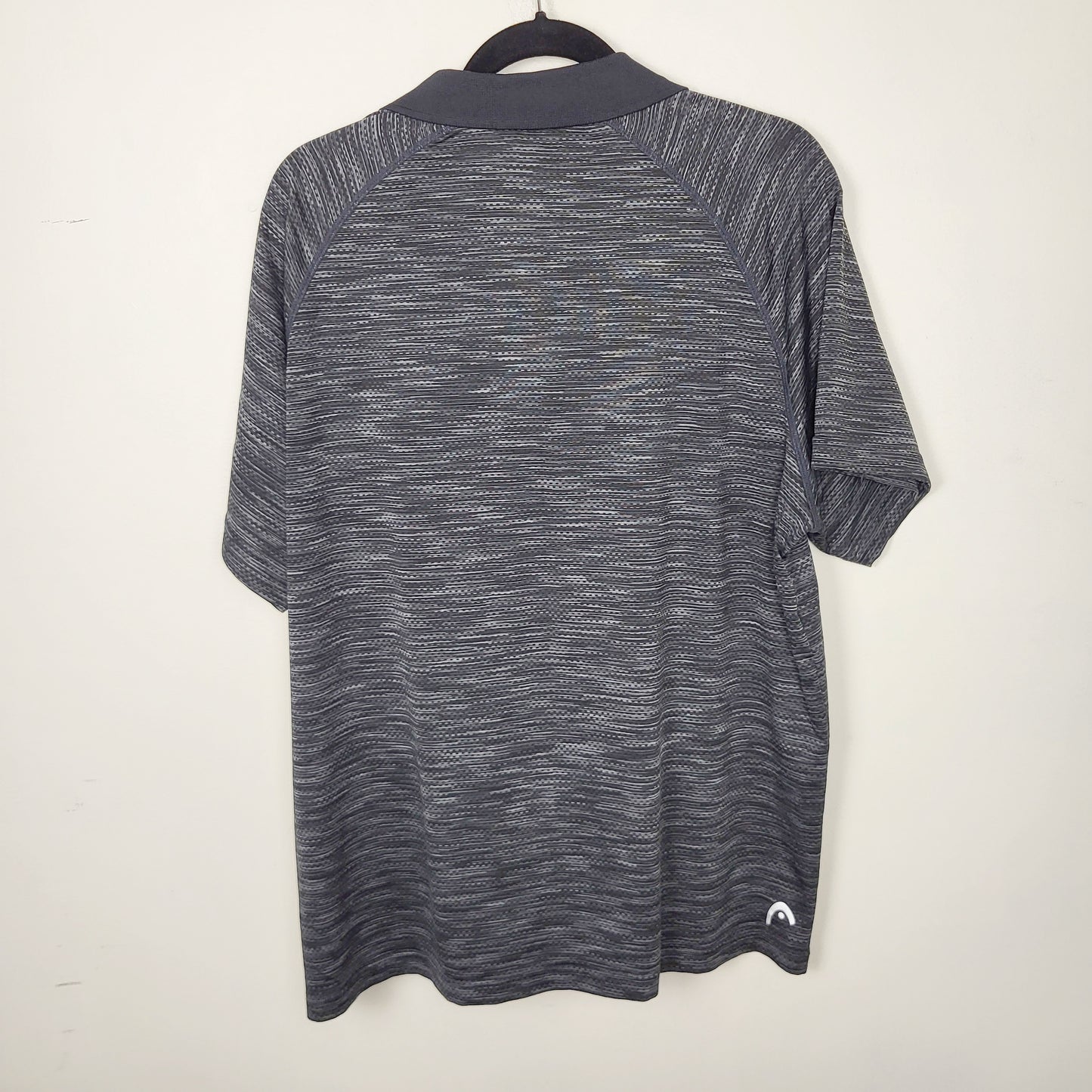 JUDR1 - Head black and grey marled golf shirt. Men's size XL