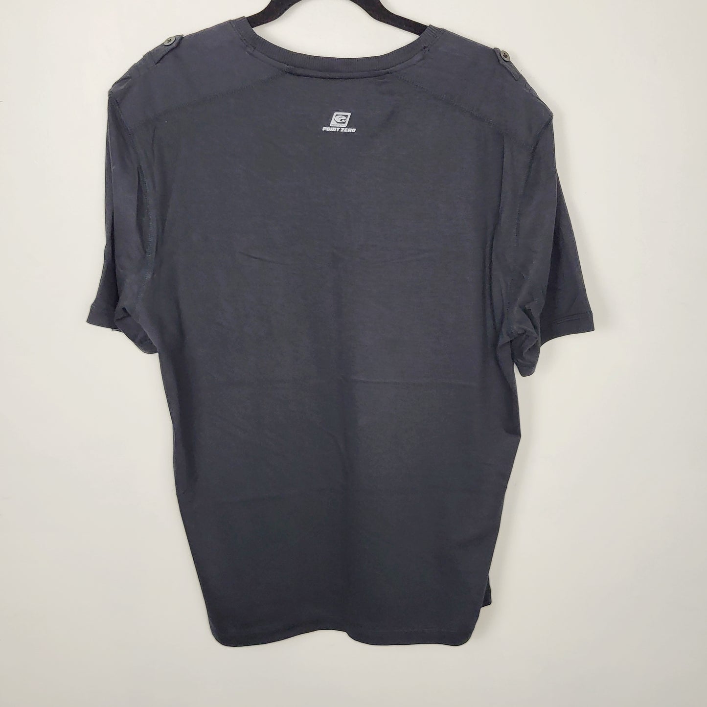 JUDR1 - Point Zero black label black pocket t-shirt. Men's size large