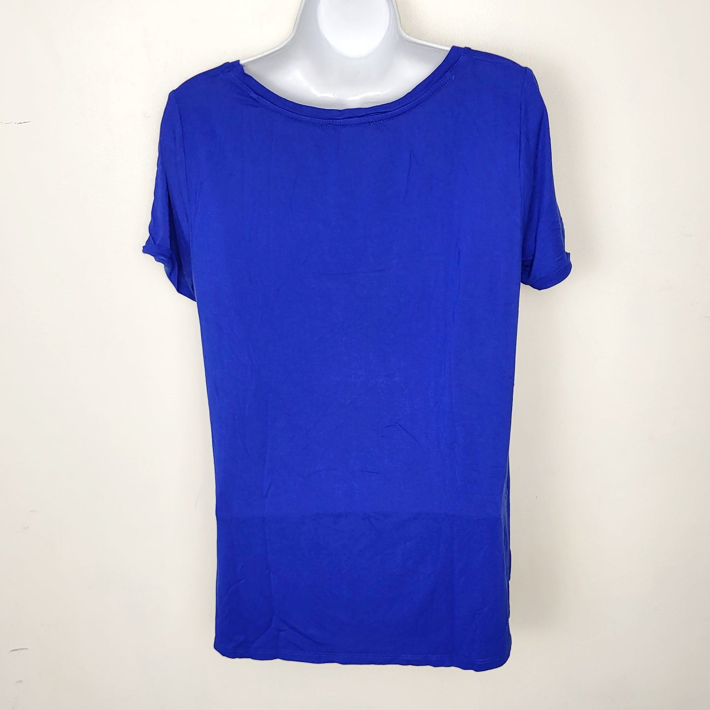 MFTZ2 - Cable and Gauge royal blue viscose t-shirt. Size large