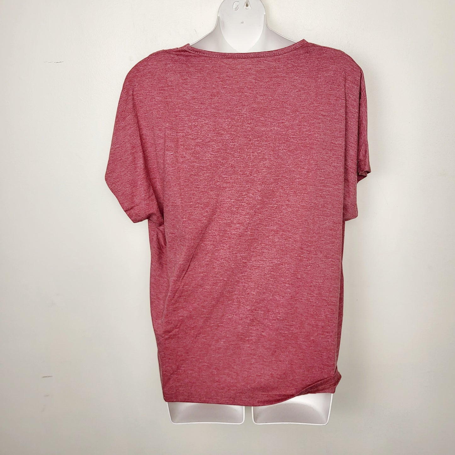 MFTZ2 - Pinky-red v-neck t-shirt. Size large