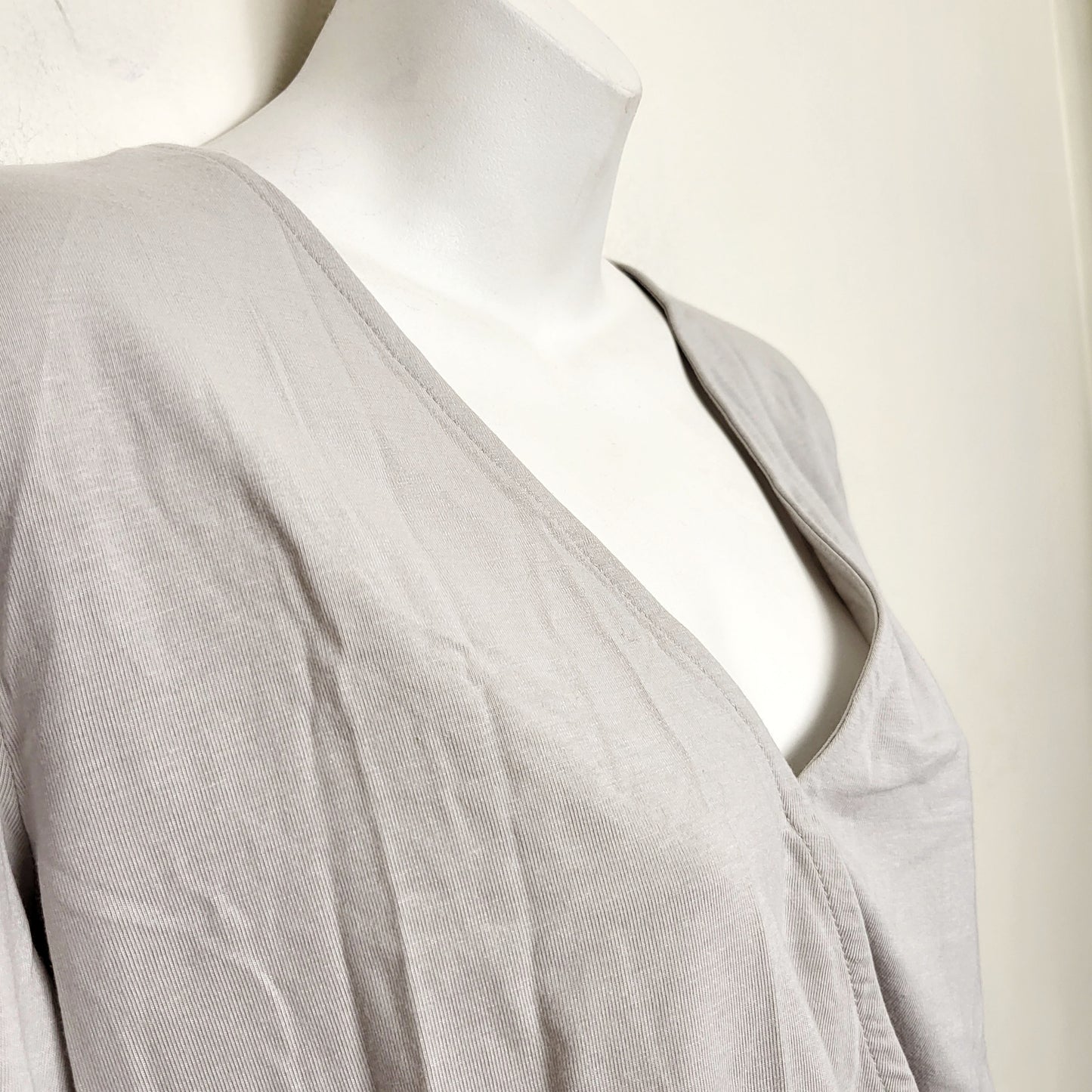 BBIN2 - NEW - TTFN grey faux wrap Modal/Cotton blend jumpsuit. Size large