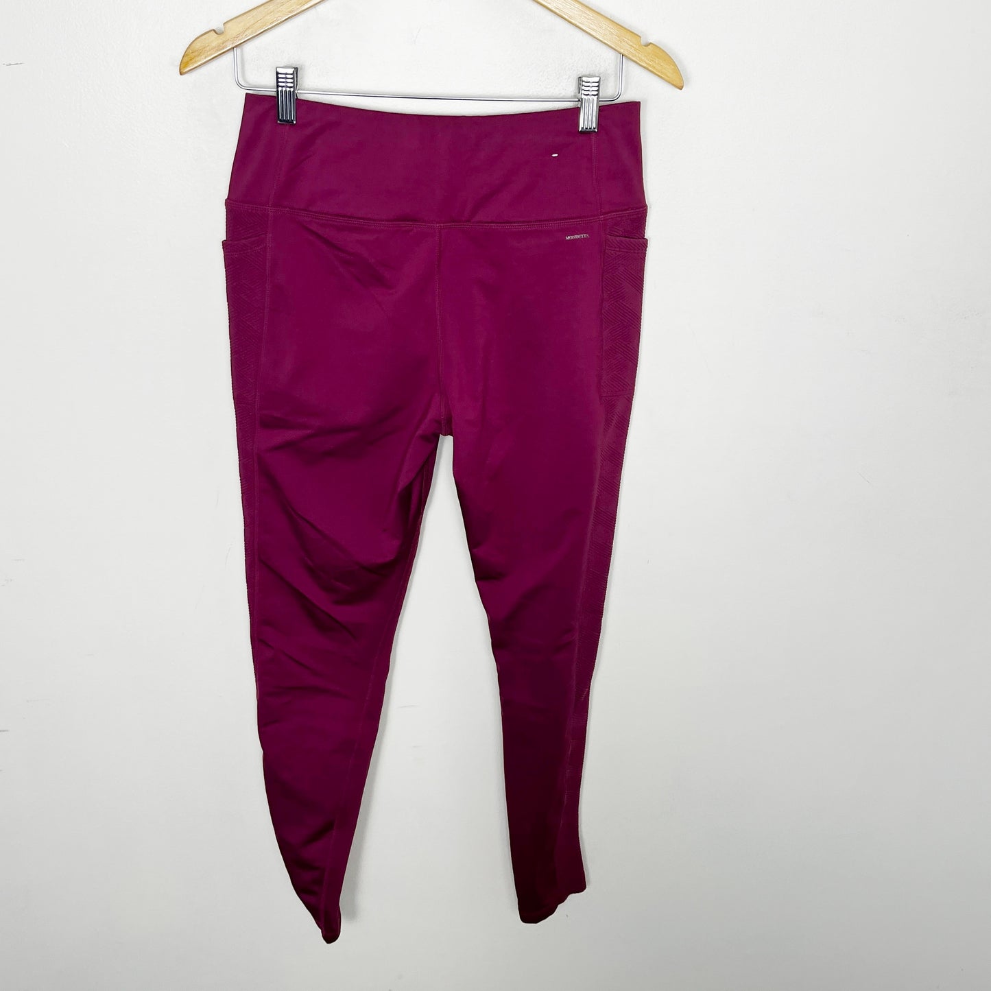 NOFF1 - Mondetta dark pink thicker weight leggings with inner drawstring. Size large