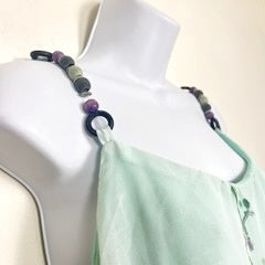 CBURD - Cream Soda mint floral print sleeved top. Size large