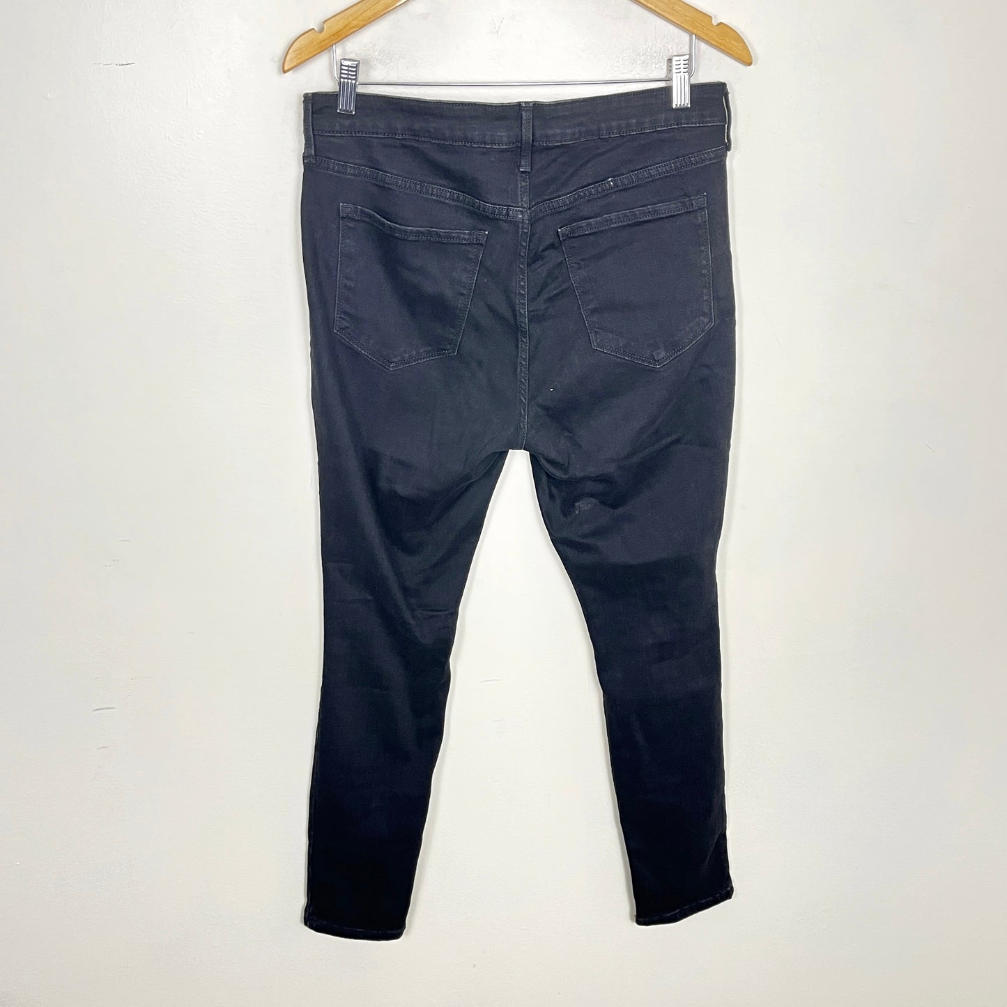 MBRS2 - Old Navy black mid-rise Pop Icon distressed skinny jeans. Size 10