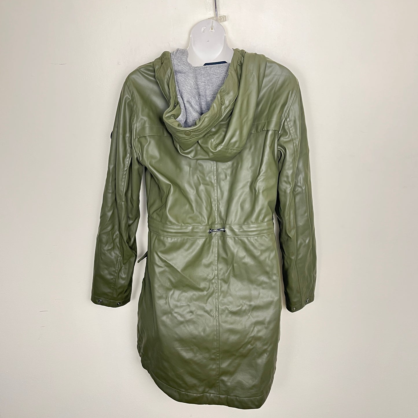 ESZ - Tom Tailor green jersey lined hooded rain coat. Size XS