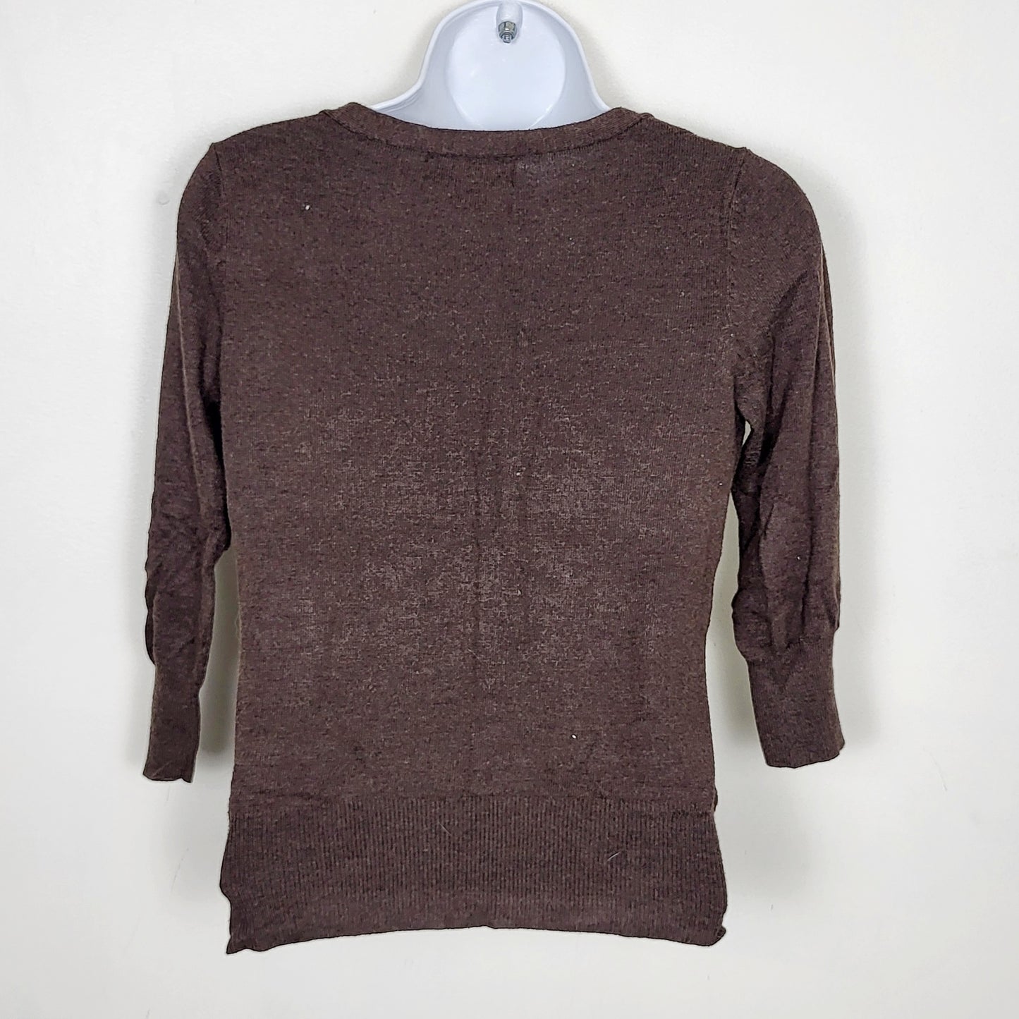 JECH1 - Mossimo brown fitted cardigan sweater. Size small