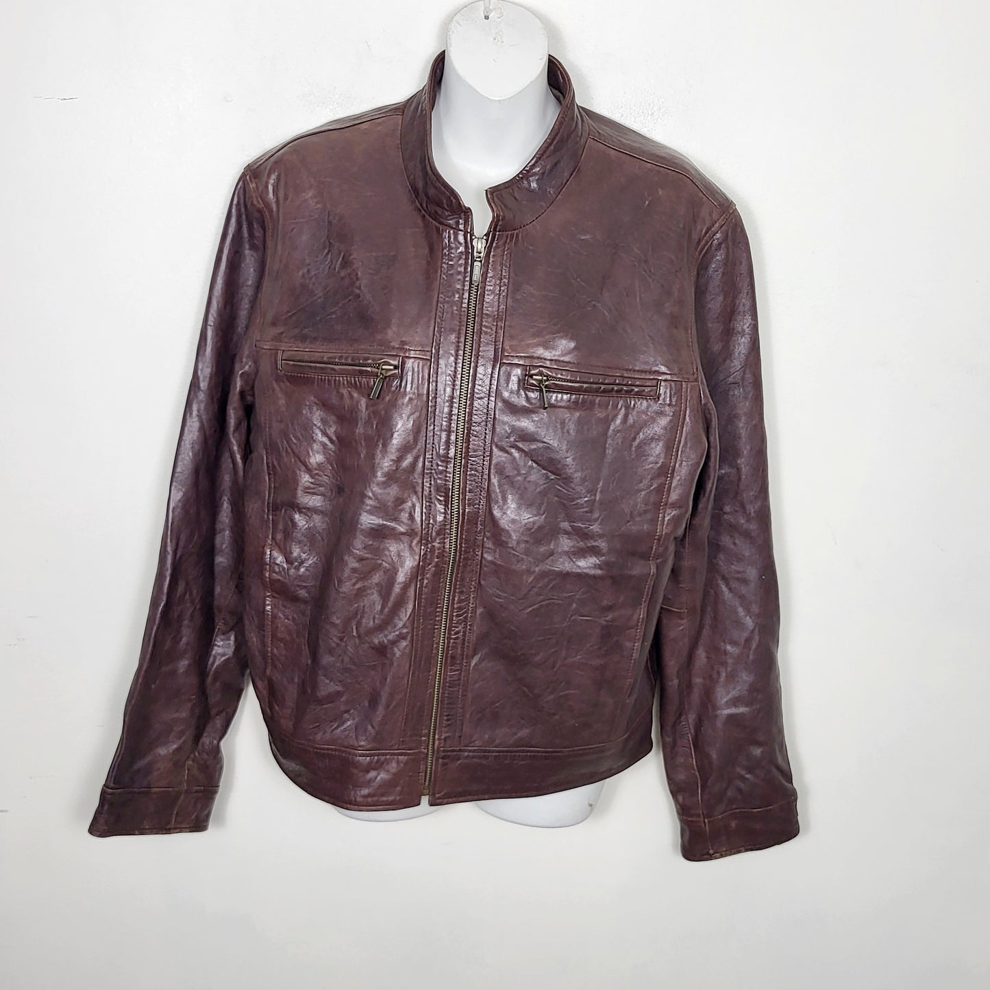 JECH1 - Boutique of Leathers brown leather jacket. Size 40 (Medium)
