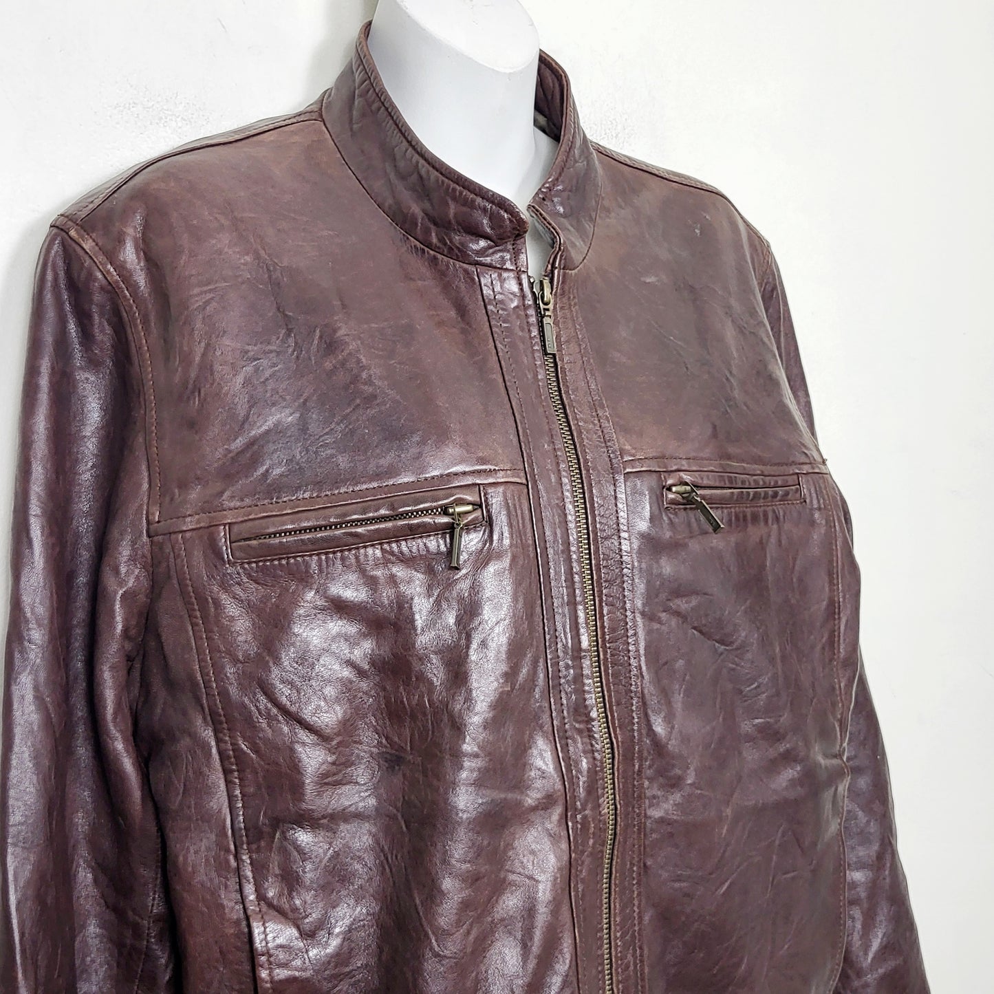 JECH1 - Boutique of Leathers brown leather jacket. Size 40 (Medium)