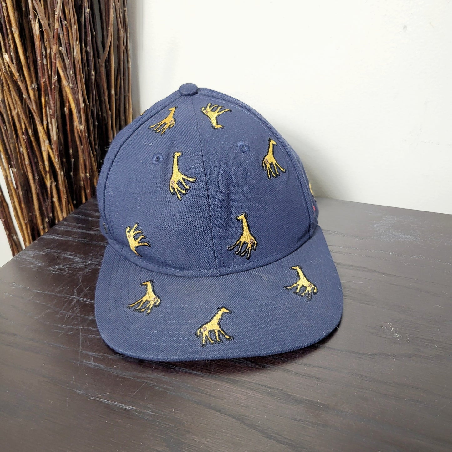 JECH1 - LRG blue adjustable giraffe cap. One size fits most