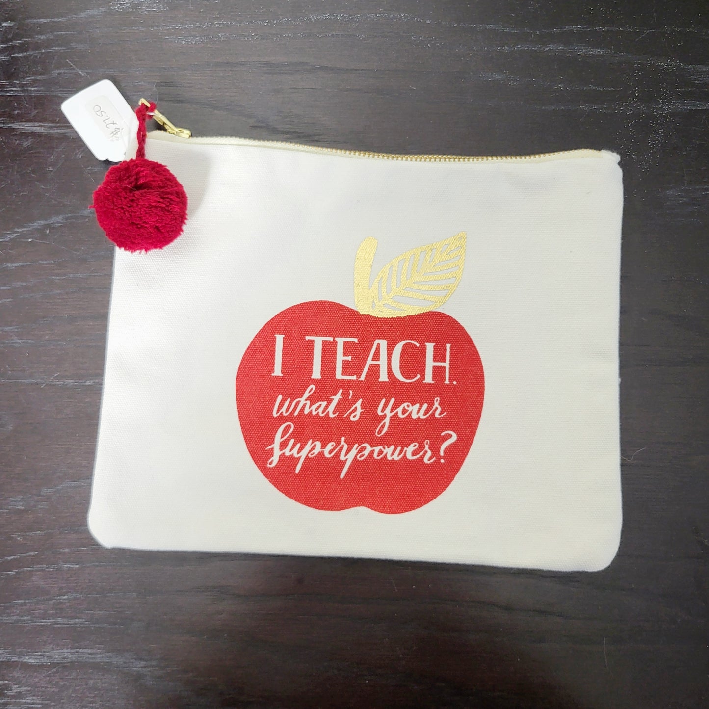 JECH1 - NEW - Paper Source "I Teach, What's Your Superpower?" pouch