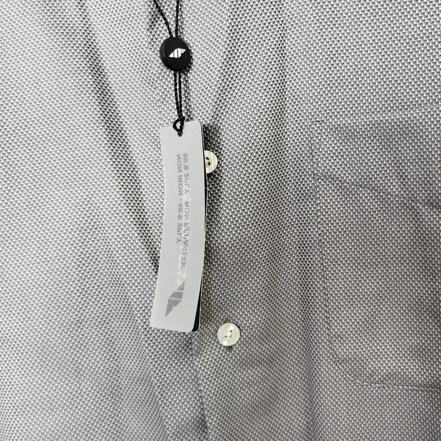 CFTZ - NEW - Andrew Fezza grey patterned no-iron modern fit dress shirt. Size medium