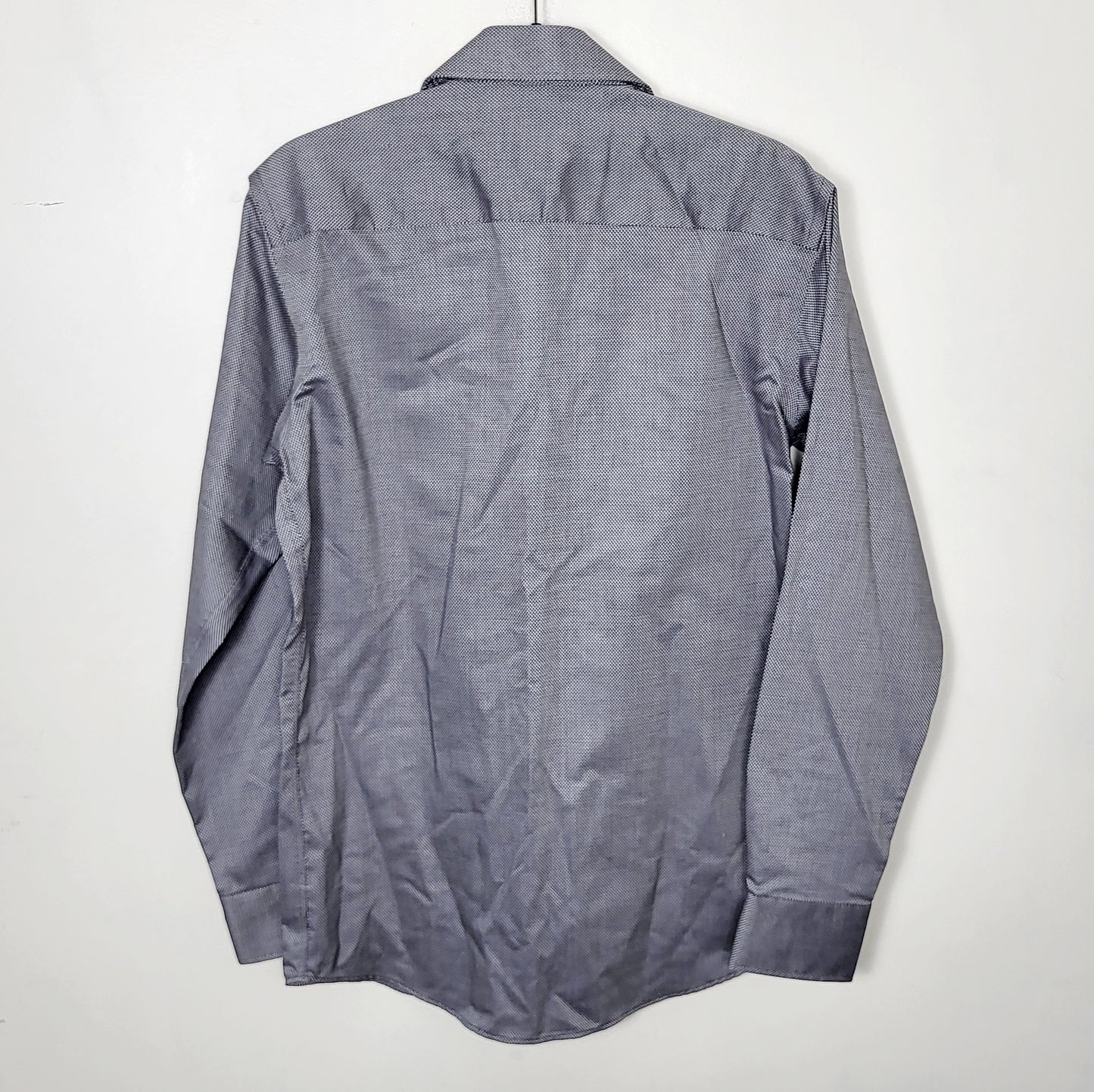 CFTZ - NEW - Andrew Fezza grey patterned no-iron modern fit dress shirt. Size medium