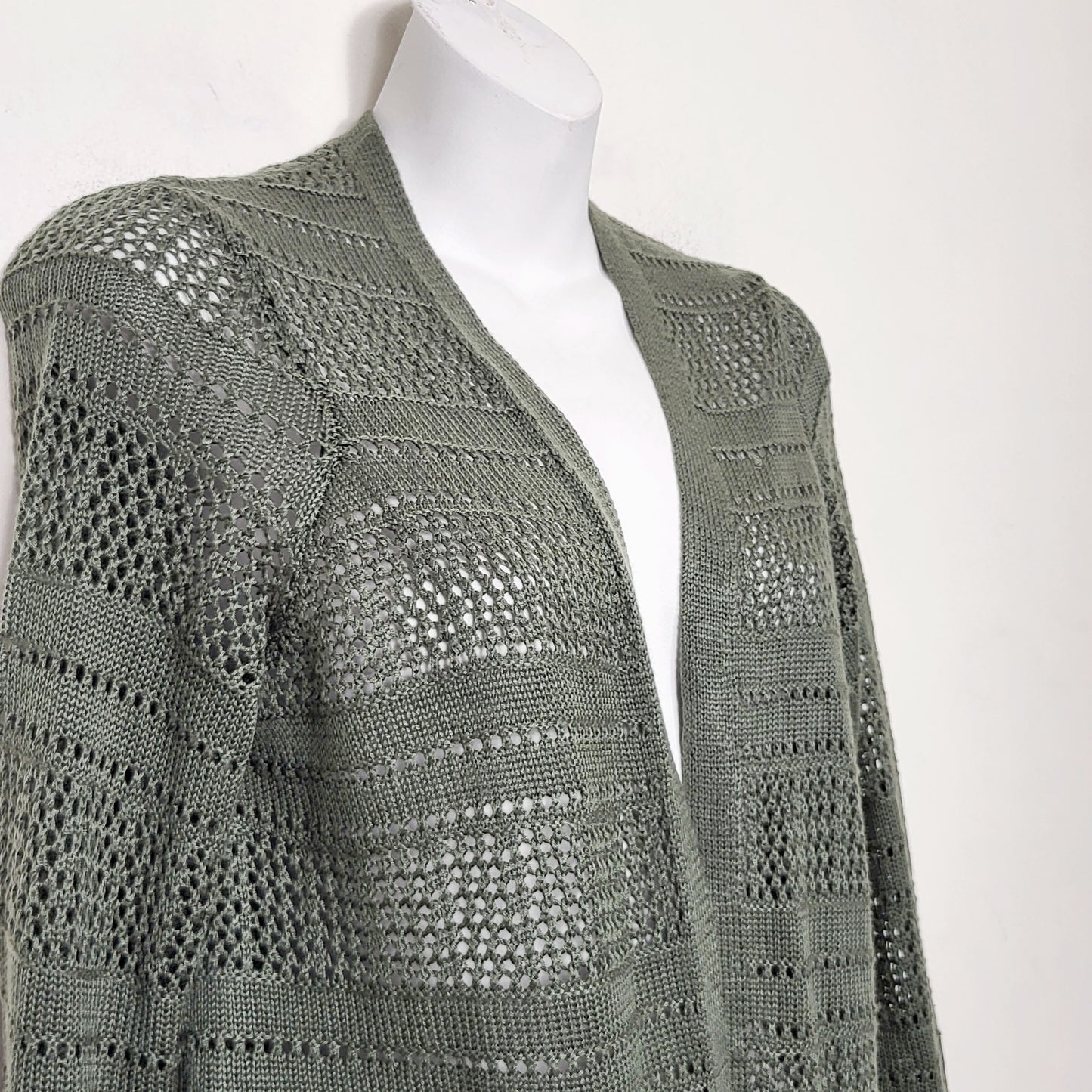 CFTZ - Kismet green loose knit open cardigan sweater. Size XS