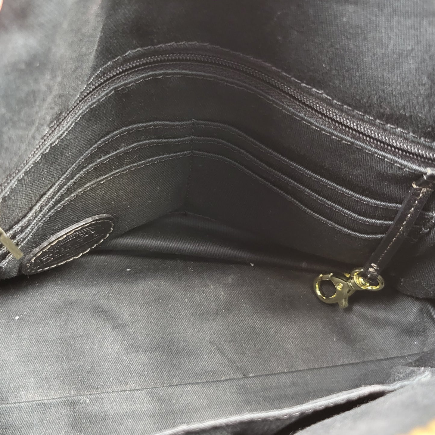 CFTZ2 - Fossil black leather "Syndey" Satchel crossbody purse