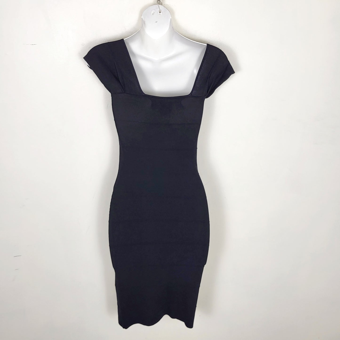 KMRY2 - Max Studio black bandage bodycon dress. Size XS