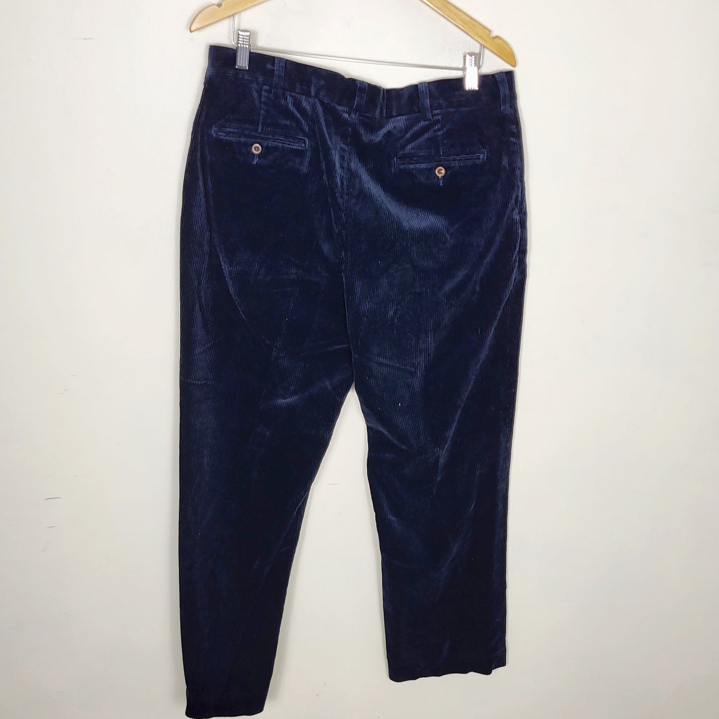 CKLB1 - Polo Ralph Lauren navy straight leg corduroy trousers. Men's size 36/30