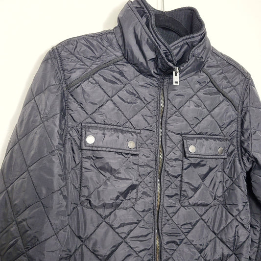 DZAV1 - Old Khaki black fleece lined quilted jacket. Size XS
