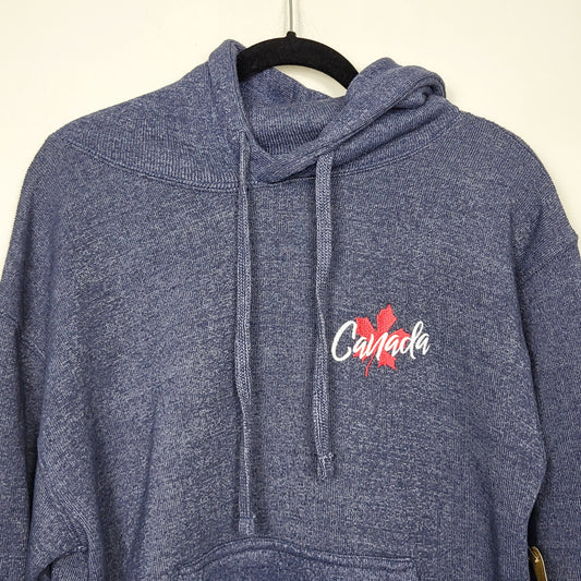 DZAV1 - River wear blue fleecy lined pullover Canada hoodie. Unisex size medium 🍁