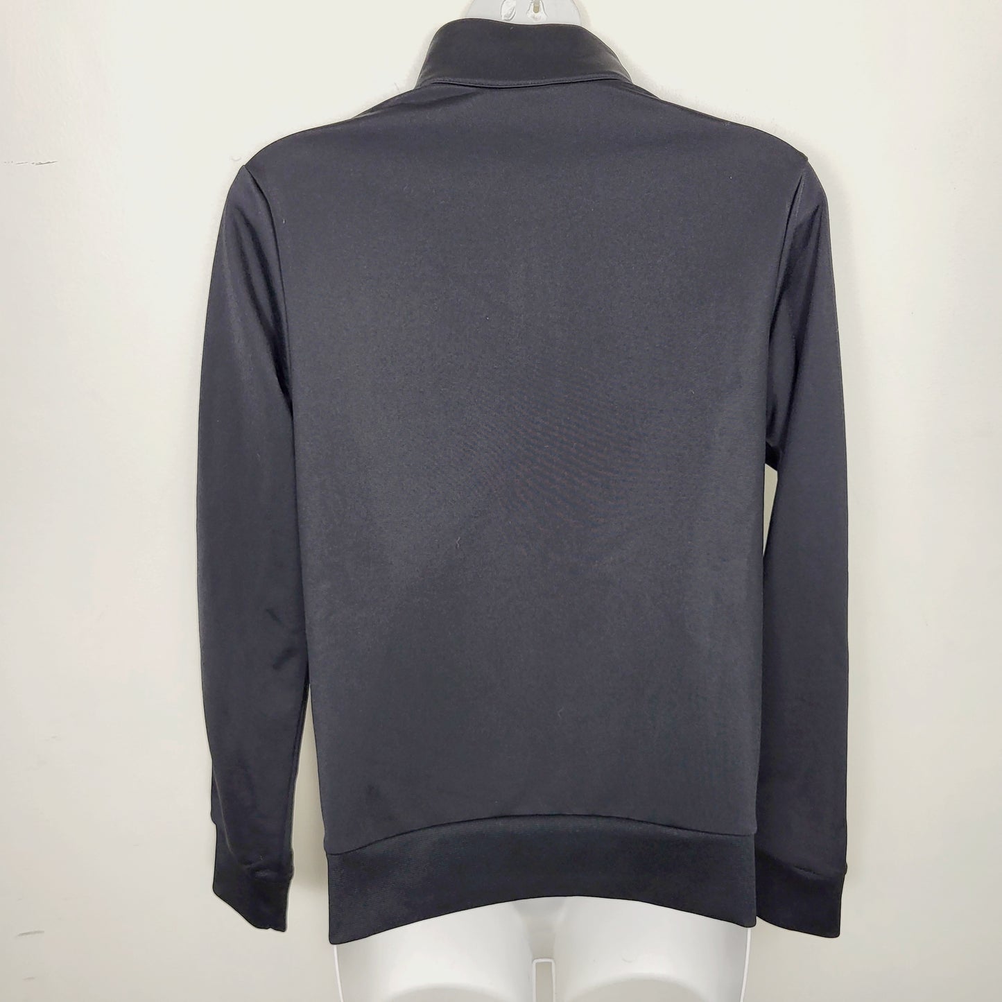 AMLE1 - Adidas black zip up track jacket. Size small