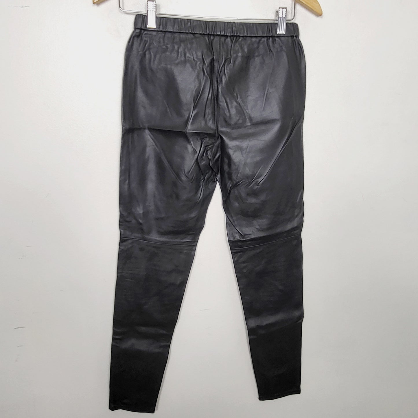 AMLE1 - Michael by Michael Kors black faux leather pants. Size like a small
