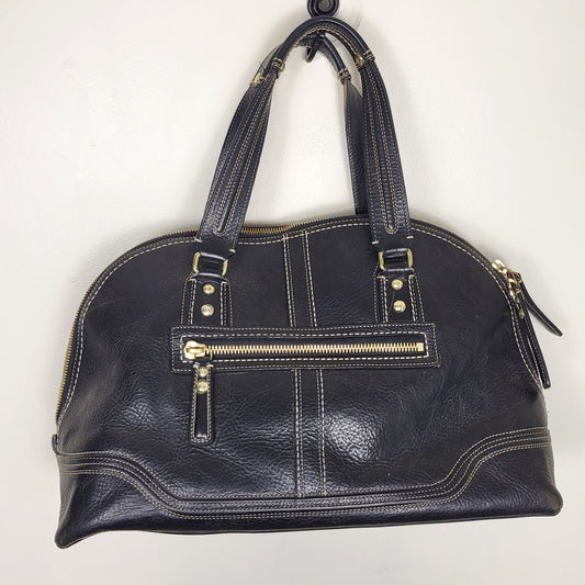 JKZ1 - Coach black Hamptons Miranda Satchel Tote