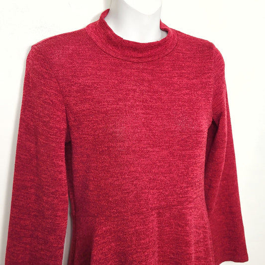 JKZ2 - Papillon red knit fit and flare dress. Size small 🍁