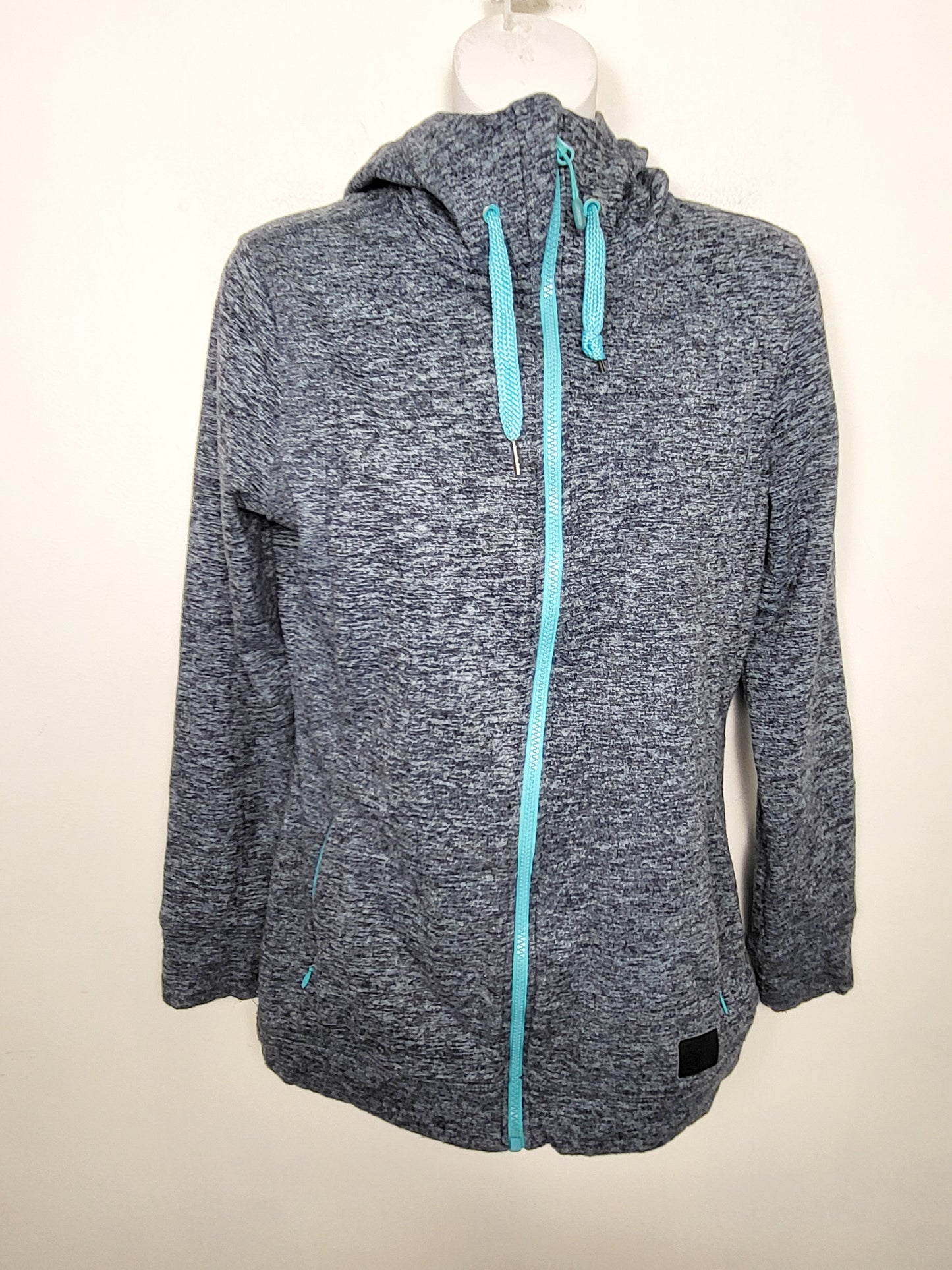 AGLL2 O'neill heathered blue zip up hoodie. Size medium