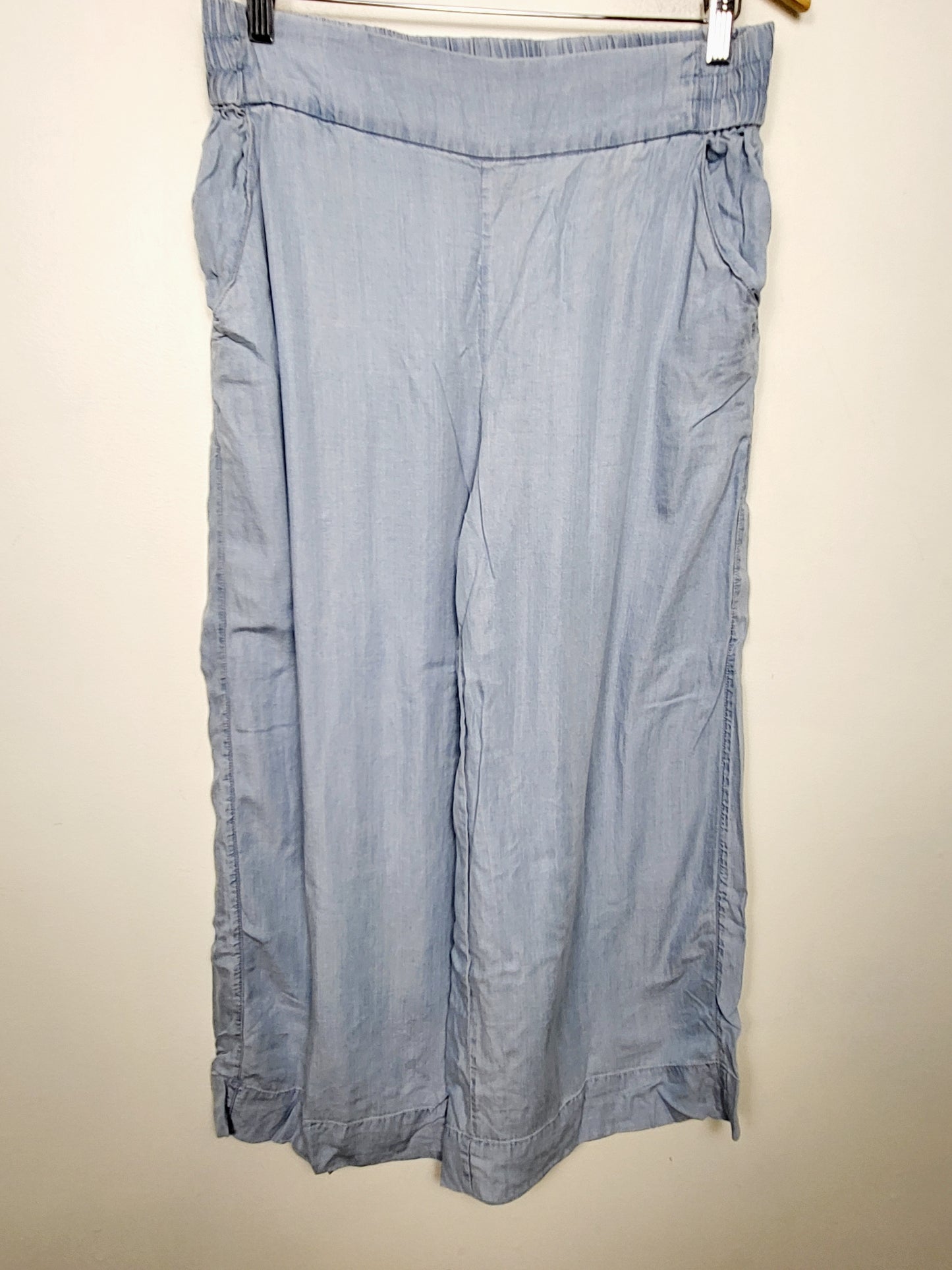 AGLL2 - Tribal Jeans blue denim look wide leg Lyocell pants. Size large
