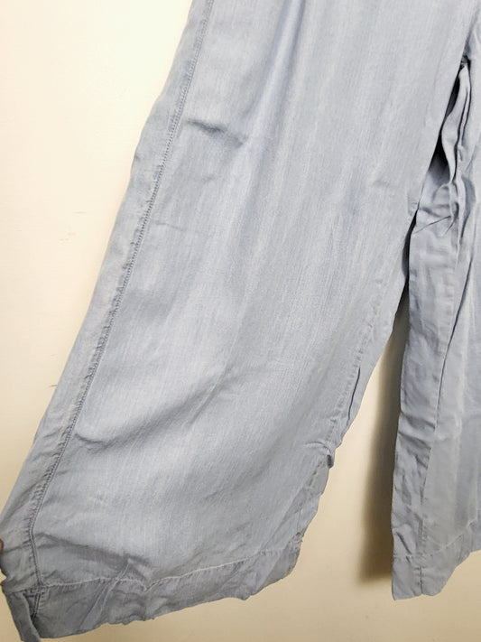 AGLL2 - Tribal Jeans blue denim look wide leg Lyocell pants. Size large