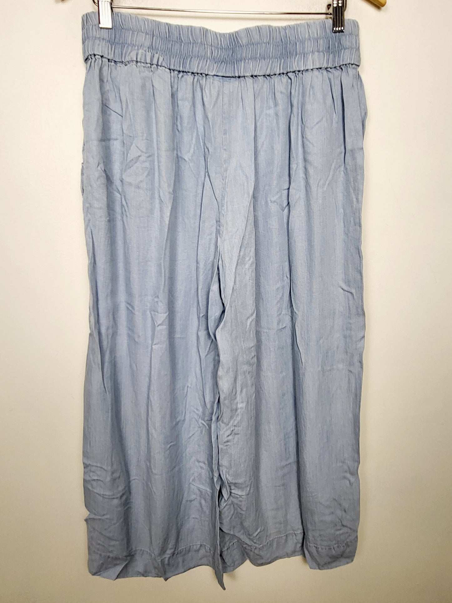AGLL2 - Tribal Jeans blue denim look wide leg Lyocell pants. Size large