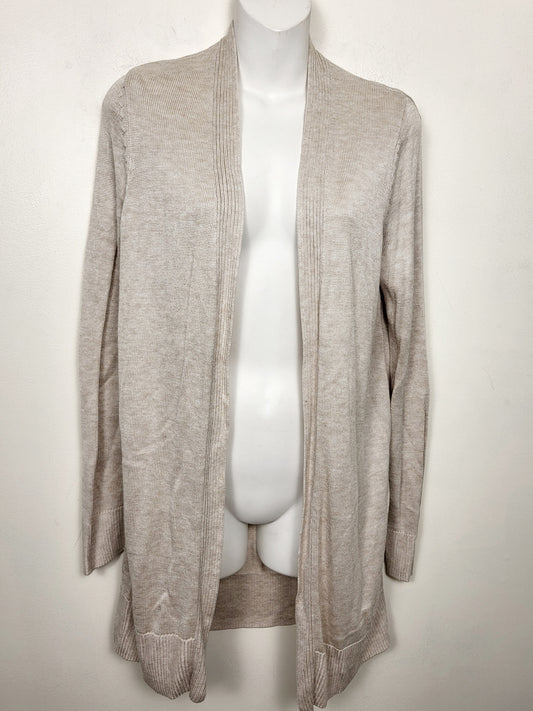 KHW2- Reitmans beige open cardigan. Size medium